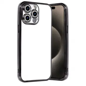 İphone 15 Pro Max Razer Lensli Silikon - Siyah