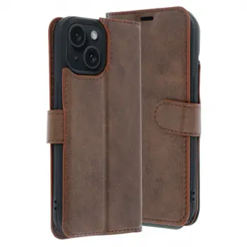 İphone 15 Trend S Plus Kapaklı Kılıf - Taba