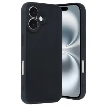 İphone 16 Kılıf Aras Deri Kapak - Siyah