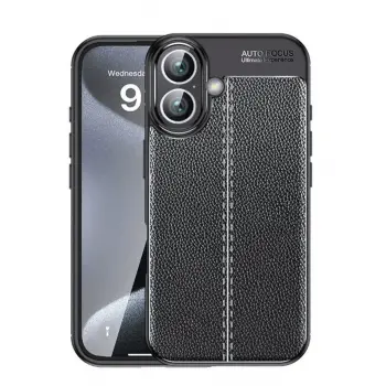 İphone 16 Kılıf Auto Focus Kapak - Siyah