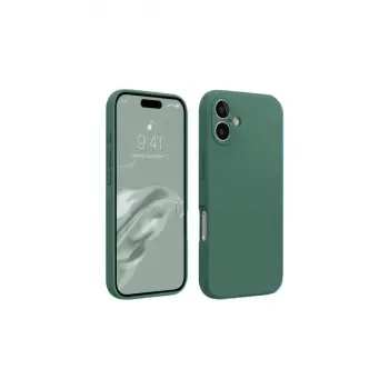 İphone 16 Kılıf First Silikon - Koyu Yeşil