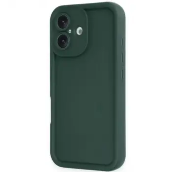İphone 16 Kılıf Viera Silikon - Koyu Yeşil