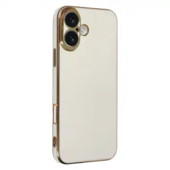 İphone 16 Kılıf Volet Silikon - Beyaz