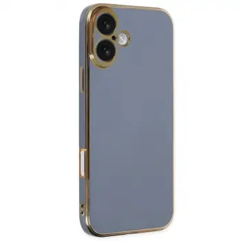 İphone 16 Kılıf Volet Silikon - Mavi