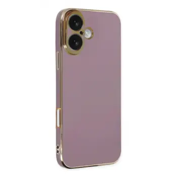 İphone 16 Kılıf Volet Silikon - Mor