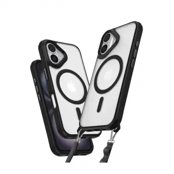 İphone 16 Plus Kılıf Enka Magsafe Silikon Kılıf - Siyah