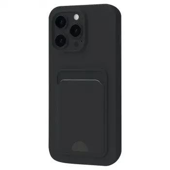 İphone 16 Plus Kılıf Kelvin Kartvizitli Silikon - Siyah