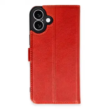 İphone 16 Plus Kılıf Trend S Plus Kapaklı Kılıf - Kırmızı