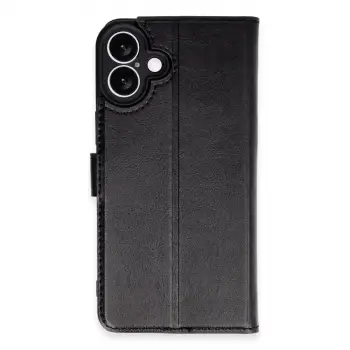 İphone 16 Plus Kılıf Trend S Plus Kapaklı Kılıf - Siyah