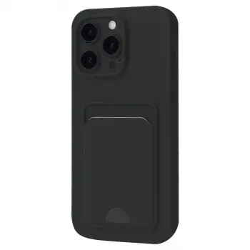 İphone 16 Pro Kılıf Kelvin Kartvizitli Silikon - Siyah