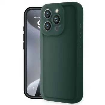 İphone 16 Pro Kılıf Viera Silikon - Koyu Yeşil