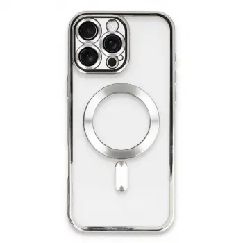 İphone 16 Pro Max Kılıf Kross Magneticsafe Kapak - Gümüş