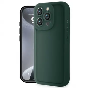 İphone 16 Pro Max Kılıf Viera Silikon - Koyu Yeşil