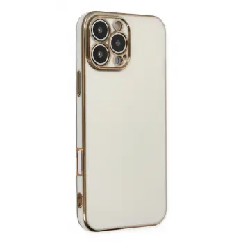 İphone 16 Pro Max Kılıf Volet Silikon - Beyaz