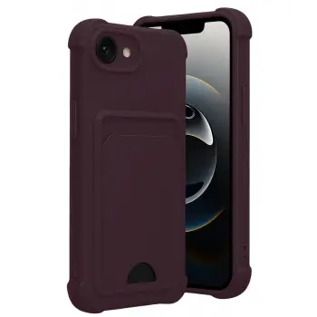 İphone 16e Kelvin Kartvizitli Silikon - Derin Mor
