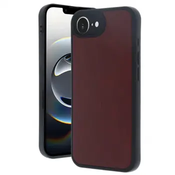 İphone 16e Kılıf Aras Deri Kapak - Bordo