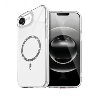 İphone 16e Live Diamond Magsafe Kapak - Şeffaf