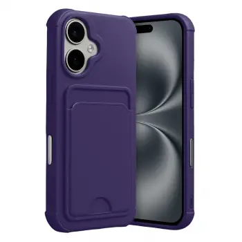 İphone 17 Kelvin Kartvizitli Silikon - Derin Mor