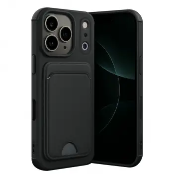 İphone 17 Pro Max Kelvin Kartvizitli Silikon - Siyah