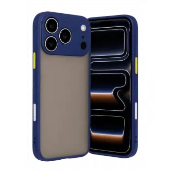 İphone 17 Pro Max Kılıf Montreal Silikon Kapak - Lacivert