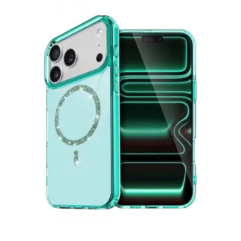 İphone 17 Pro Max Live Diamond Magsafe Kapak - Yeşil