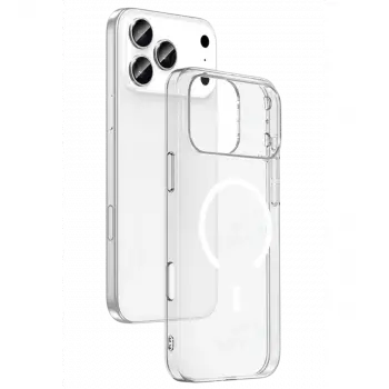 İphone 18 Pro Max Combo Sert Şeffaf Magsafe Kapak - Şeffaf