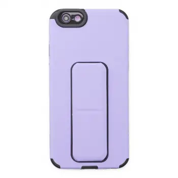 İphone 6 Kılıf Mega Standlı Silikon - Lila