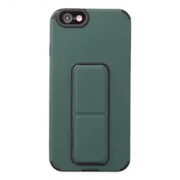 İphone 6 Kılıf Mega Standlı Silikon - Yeşil