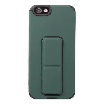 İphone 6 Kılıf Mega Standlı Silikon - Yeşil