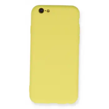 İphone 6 Kılıf Nano İçi Kadife Silikon - Sarı