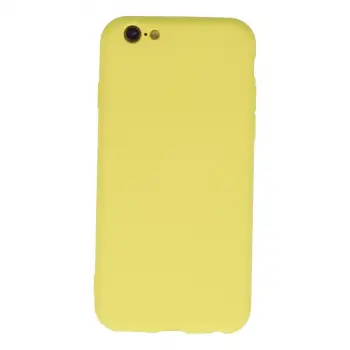 İphone 6 Plus Kılıf Nano İçi Kadife Silikon - Sarı