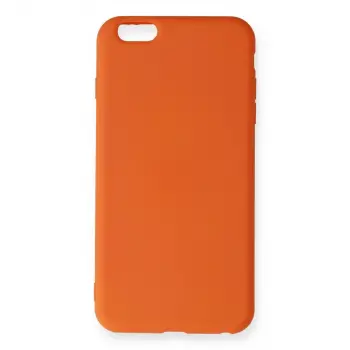 İphone 6 Plus Kılıf Nano İçi Kadife Silikon - Turuncu