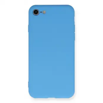 İphone 7 Kılıf Nano İçi Kadife Silikon - Mavi