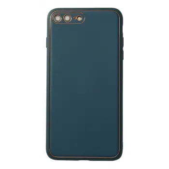 İphone 7 Plus Kılıf Coco Deri Silikon Kapak - Mavi