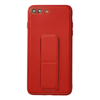 İphone 7 Plus Kılıf Coco Deri Standlı Kapak - Kırmızı