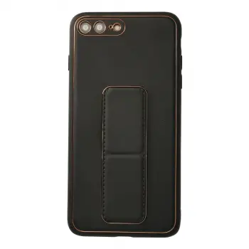 İphone 7 Plus Kılıf Coco Deri Standlı Kapak - Siyah