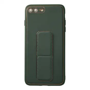 İphone 7 Plus Kılıf Coco Deri Standlı Kapak - Yeşil