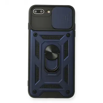 İphone 7 Plus Kılıf Pars Lens Yüzüklü Silikon - Lacivert