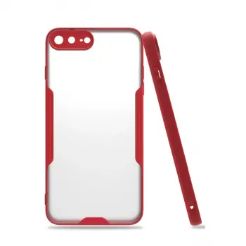 İphone 7 Plus Kılıf Platin Silikon - Kırmızı