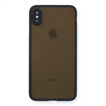 İphone Xs Max Kılıf Montreal Silikon Kapak - Lacivert