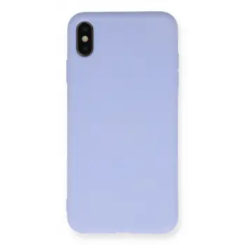 İphone Xs Max Kılıf Nano İçi Kadife Silikon - Lila