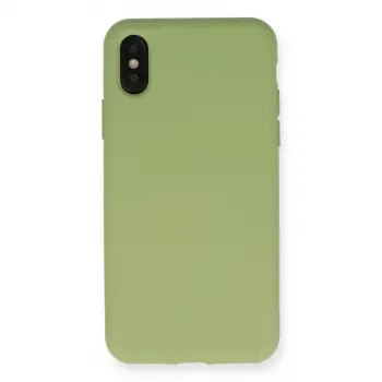 İphone Xs Max Kılıf Nano İçi Kadife Silikon - Yeşil