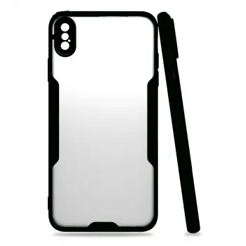İphone Xs Max Kılıf Platin Silikon - Siyah