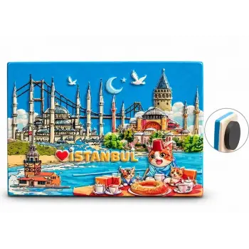 İstanbul Temalı Polyester Magnet Alk5876