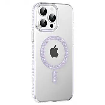 Joko  İphone 14 Pro Max Move Taşlı Magsafe Kapak - Lila