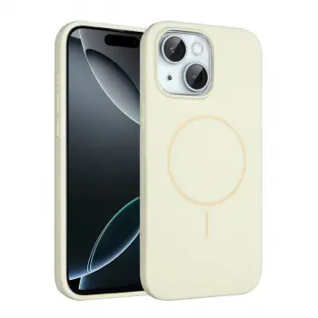 Joko  İphone 15 Kılıf Jully Magsafe Kapak - Bej