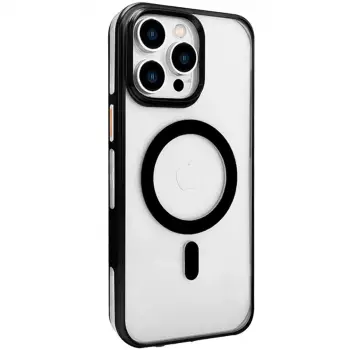 Joko İphone 15 Pro Max Gleam Pc Sert Magsafe Kılıf - Şeffaf-siyah