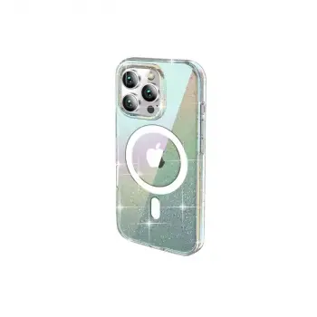 Joko  İphone 15 Pro Max Rasasi Simli Magsafe Kapak - Şeffaf