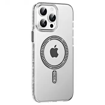 Joko  İphone 15 Pro Move Taşlı Magsafe Kapak - Siyah