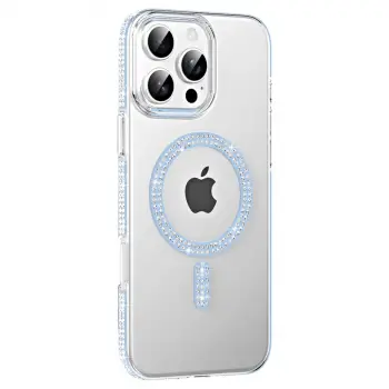 Joko  İphone 16 Pro Max Move Taşlı Magsafe Kapak - Mavi